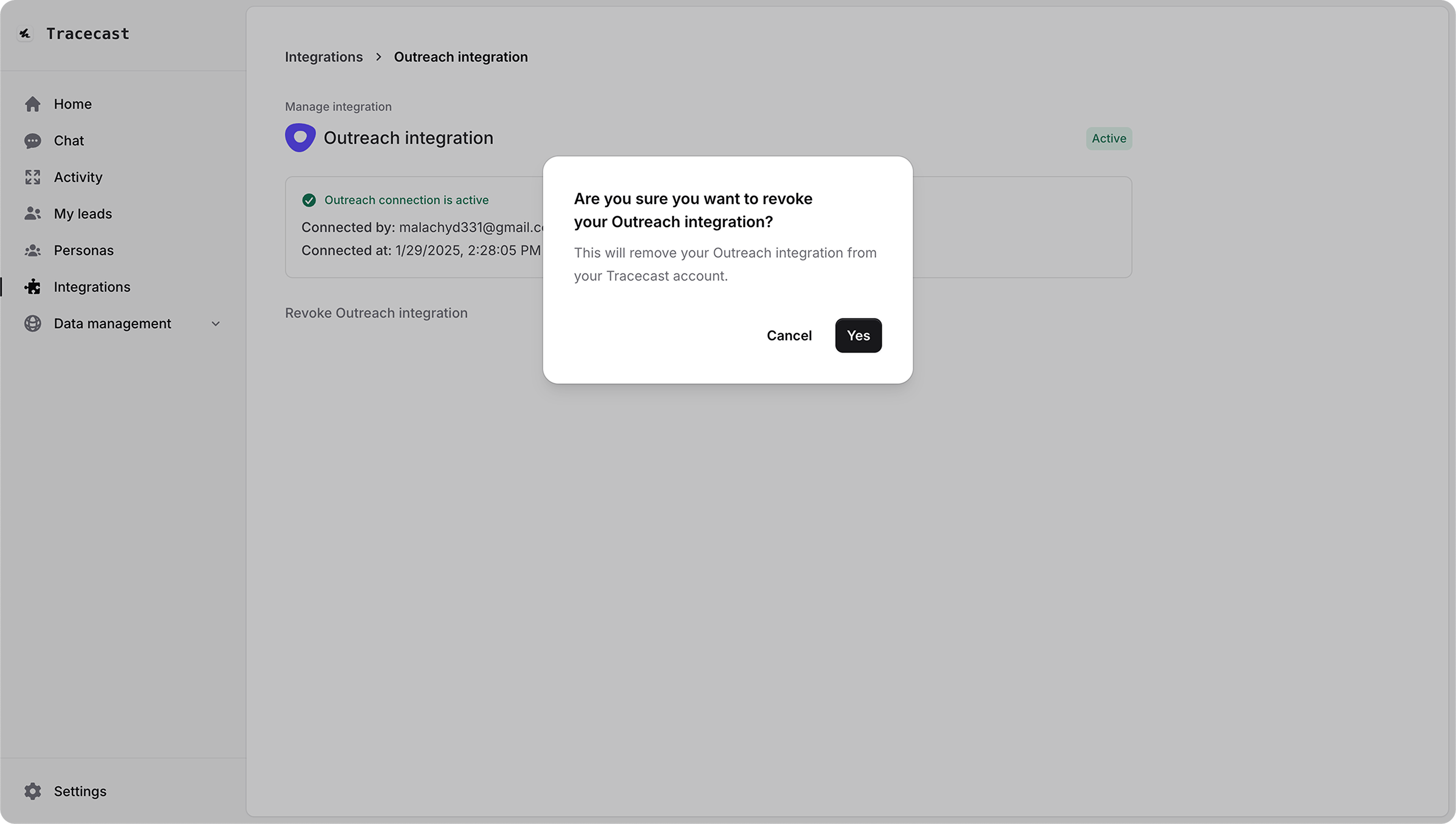Outreach integration active